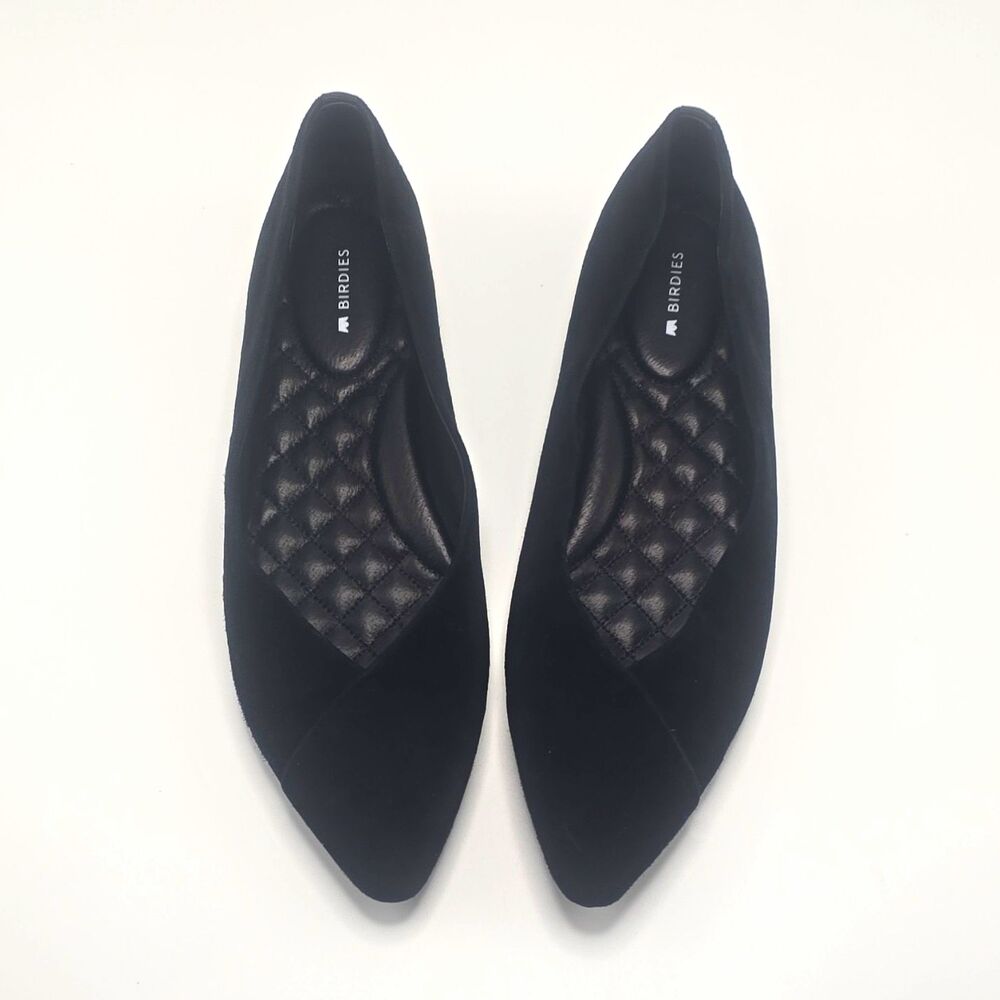 Birdies The Starling Black Leather/Suede Loafers Flats Womens Size10 STRHEA
